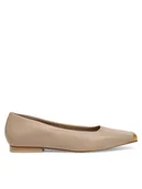 Baleriny - Gino Rossi Baleriny ENNA-01 Beżowy - miniaturka - grafika 1