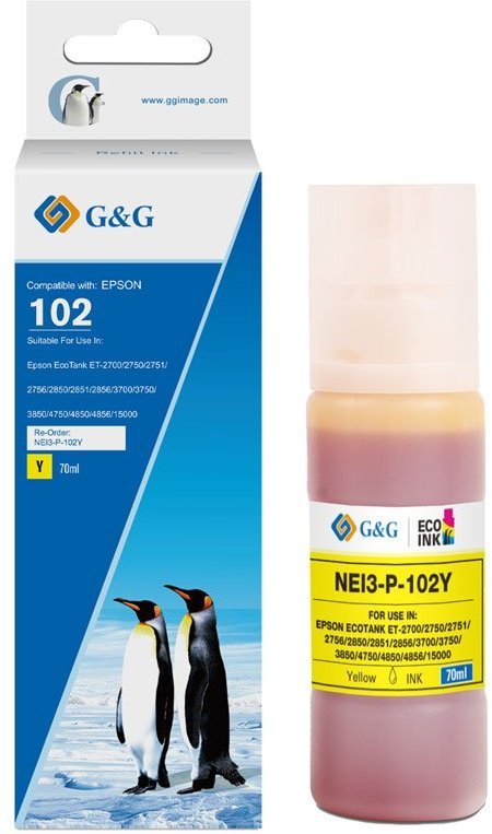 Tusz G&G Kompatybilny Epson 102/C13T03R440 Pojemnik na atrament Żółty 20696