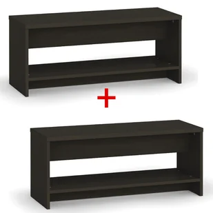 Ławka szatniowa z półka na obuwie 1+1 GRATIS, wzmocniona, 1000 mm, wenge - Wyposażenie sportowe i gimnastyczne - miniaturka - grafika 1