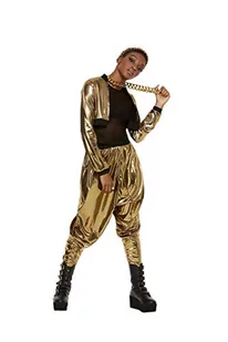 Smiffys 70037L Hammer Time kostium z lat 80. damski, złoty, L - rozmiar UK 16-18 - Moda i Uroda OUTLET - miniaturka - grafika 1