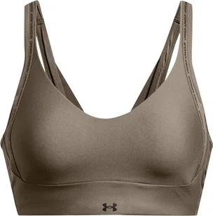 Under Armour Stanik treningowy Under Armour UA Infinity Low 2.0 Strap Bra Brązowy XL - Bielizna sportowa damska - miniaturka - grafika 1
