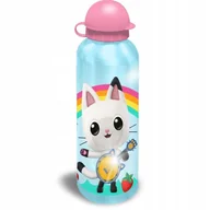 Bidony dla dzieci - BIDON ALUMINIOWY 500ml Koci Domek Gabi Kids Euroswan wygodny - miniaturka - grafika 1