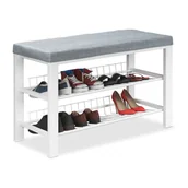 Szafki na buty - ławka na buty z poduszką relaxdays - miniaturka - grafika 1