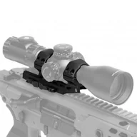 Survival - akcesoria - Montaż jednoczęściowy, wysoki, szybki Leapers Accu-Sync 30/22 cantilever 34 mm czarny - miniaturka - grafika 1