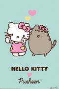 Plakaty - Pusheen i Hello Kitty Miłość , Plakat 61x91,5 cm - miniaturka - grafika 1
