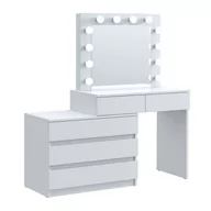 Toaletki - Biała toaletka z komodą - Costo - miniaturka - grafika 1