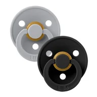 Smoczki uspokajające - Baby in World Smoczek uspakajający Bibs 2 pak cloud/black L 18+ - miniaturka - grafika 1