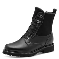 Śniegowce damskie - Tamaris Damskie WL Lace Boot 1-26292-45 śniegowce, czarne, rozmiar 39 EU, czarny, 39 EU - miniaturka - grafika 1