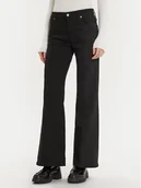 Spodnie damskie - Calvin Klein Jeansy K20K207610 Czarny Flare Fit - miniaturka - grafika 1