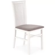 Krzesła - Białe drewniane tapicerowane krzesło do salonu - Mako 4X - miniaturka - grafika 1