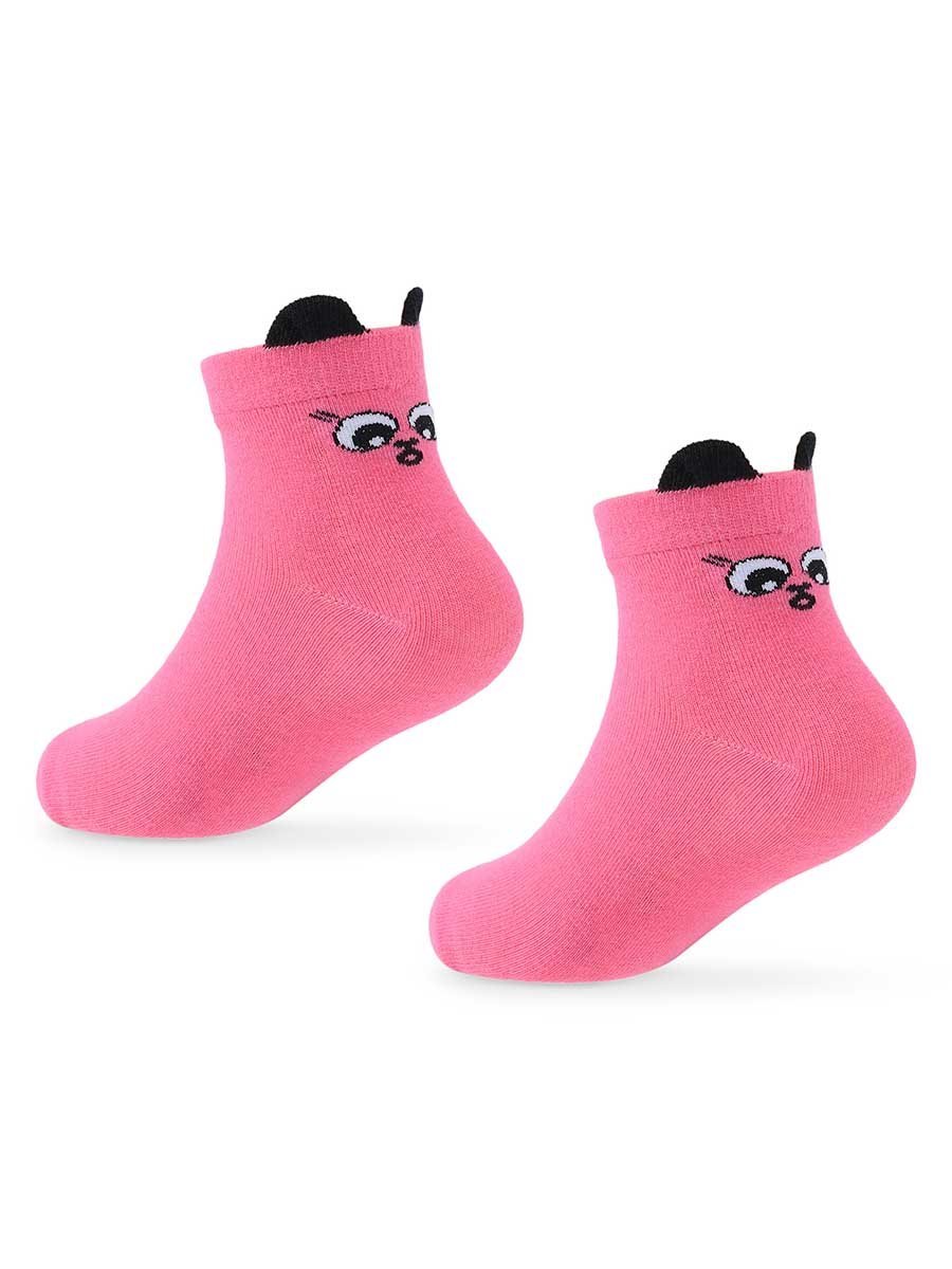 Niemowlęce dziewczęce stopki 3D różowe Be Snazzy r.12/14