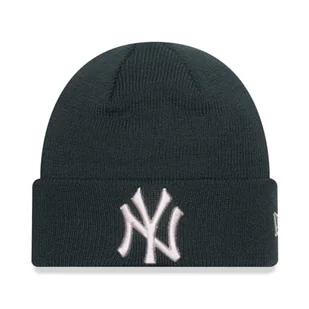 New Era Dzianinowa dziecięca zimowa czapka - New York Yankees Green - Czapki damskie - miniaturka - grafika 1