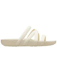 Klapki i japonki damskie - Klapki Crocs Splash Strappy Sandal 208217-2Y2 - kremowe - miniaturka - grafika 1