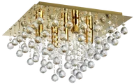 Lampy sufitowe - Lancaster crystal - plafon 5 płomienny złoty. - miniaturka - grafika 1