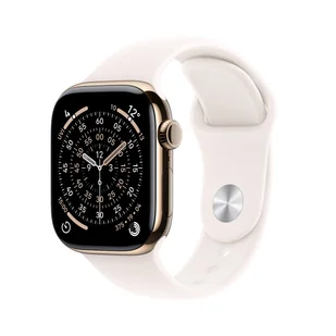 Apple Watch 11 GPS + Cellular 42mm Złoty Tytan Pasek S/M Różowy - Smartwatch - miniaturka - grafika 1