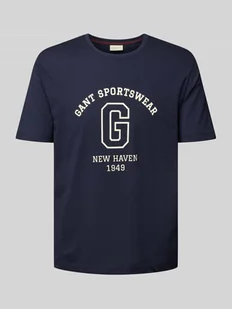 T-shirt z nadrukiem z logo - Koszulki męskie - miniaturka - grafika 1