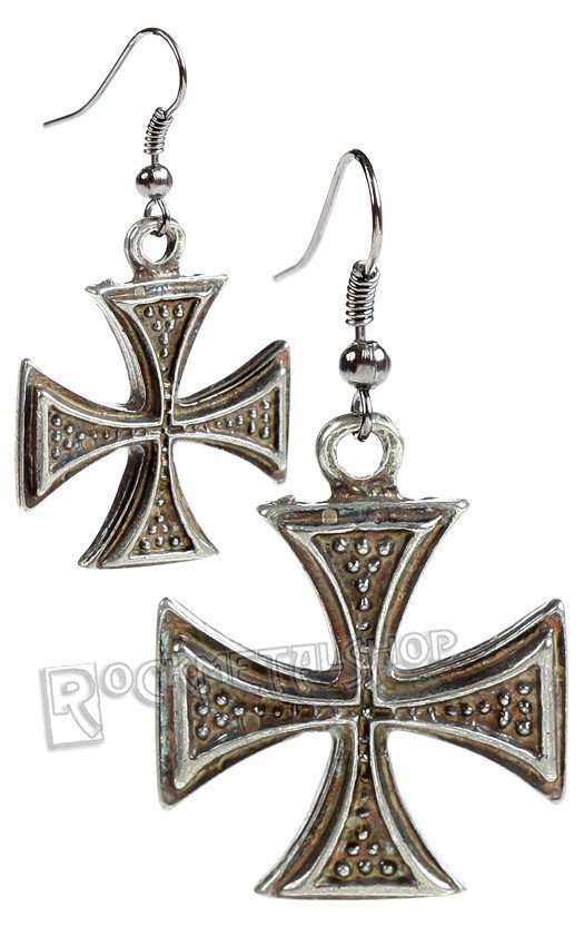 kolczyki KRZYŻ MALTAŃSKI