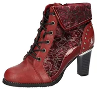 Kozaki damskie - 2Go Fashion 8238-507 kozaki damskie, czerwony, 39 EU - miniaturka - grafika 1