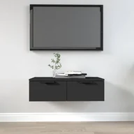 Półki do salonu - Szafka wisząca, czarna, 68x30x20 cm, materiał drewnopochodny Lumarko! - miniaturka - grafika 1