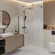 Massi Ścianka prysznicowa przezroczysta 8 mm WALK IN MOLIS CLEAR SQUARE