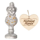 Lampiony i znicze - ZNICZ dla MAMY ANIOŁ STRÓŻ SOLARNY do ogrodu lub na grób - miniaturka - grafika 1