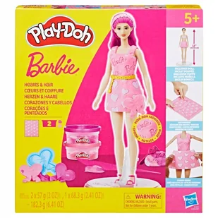 Play-Doh Ciastolina Lalka Barbie Fashionista Serca i Kwiaty Hasbro G1357 - Masy plastyczne - miniaturka - grafika 1