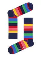 Skarpetki męskie - Happy Socks Stripe Sock, Skarpety dla kobiet i mężczyzn, Żółty-Rosa-Zielony-Niebieski-Pomarańczowy (41-46) - miniaturka - grafika 1