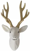 Ozdoby bożonarodzeniowe - Głowa renifera welurowa, biała, wisząca, 14x12x32 cm - miniaturka - grafika 1