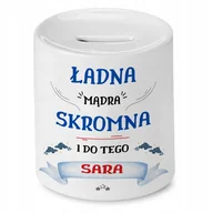 Skarbonki - Skarbonka Dla Sary Urodziny Idealny Prezent z Nadrukiem ze Zdjęciem - miniaturka - grafika 1