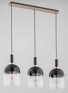 Lampy sufitowe - Alfa Vento Black lampa wisząca 3xE27 czarna/złota 62188 - miniaturka - grafika 1