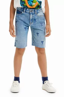 Spodnie i spodenki dla chłopców - Desigual szorty dziecięce kolor niebieski - grafika 1