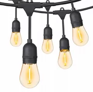 Lampy ogrodowe - Girlanda ogrodowa 20mb +20 żarówek E27 Led wodoodp - miniaturka - grafika 1