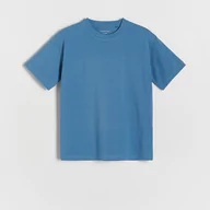 Koszulki dla chłopców - Reserved - Bawełniany t-shirt oversize - Niebieski - miniaturka - grafika 1