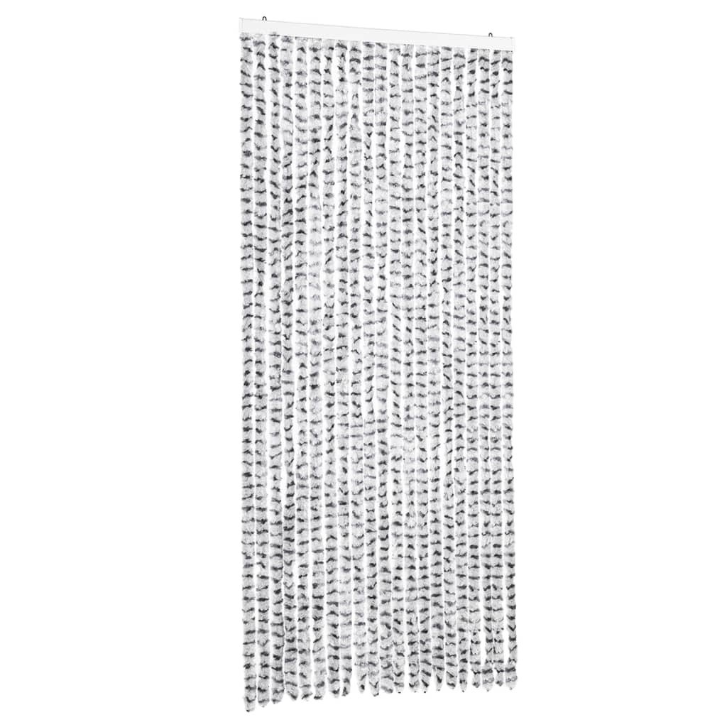 vidaXL Zasłona przeciwsłoneczna jasnoszara i ciemnoszara 90x200 cm szenilowa
