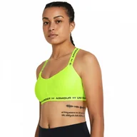 Bielizna sportowa damska - Biustonosz treningowy Under Armour Crossback Low - zielony - UNDER ARMOUR - miniaturka - grafika 1