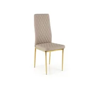 Krzesła - Krzesło Metalowe K-501 Złoty / Cappuccino Halmar - miniaturka - grafika 1