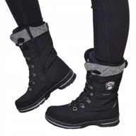 Śniegowce damskie - ﻿Śniegowce American Botki Trapery Ciepłe Czarne 40 - miniaturka - grafika 1