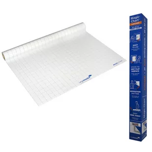 Flipchart z markerem, elektrostatyczny, niesuchościeralny, Magic Chart, biała folia w kratkę, 25 arkuszy,  60 x 80 cm - Tablice i flipcharty - miniaturka - grafika 1