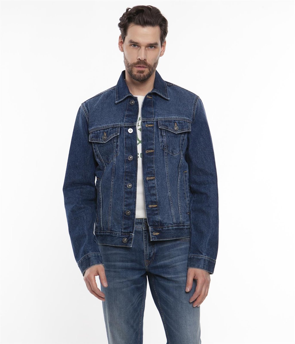 Jeansowa kurtka męska BOGLY 3300 BRUSHED USED-L