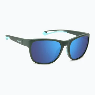 Okulary przeciwsłoneczne Polaroid PLD 7051/S matte green/blue mirror polarized high contrast WYSYŁKA W 24H 30 DNI NA ZWROT - Okulary przeciwsłoneczne - miniaturka - grafika 1