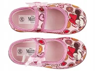 Buty dla dziewczynek - Kapcie Dziecięce Do Przedszkola na Rzep Baleriny Miękkie MYSZKA MINNIE r.26 - miniaturka - grafika 1