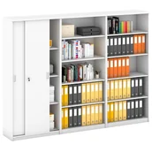 Zestawy mebli biurowych - B2B Partner Zestaw szaf MIRELLI, Typ X - biały 437581 - miniaturka - grafika 1