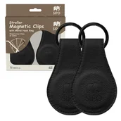 Akcesoria do wózków - Klipsy magnetyczne do wózka czarne 2 szt - akcesoria do wózka - miniaturka - grafika 1