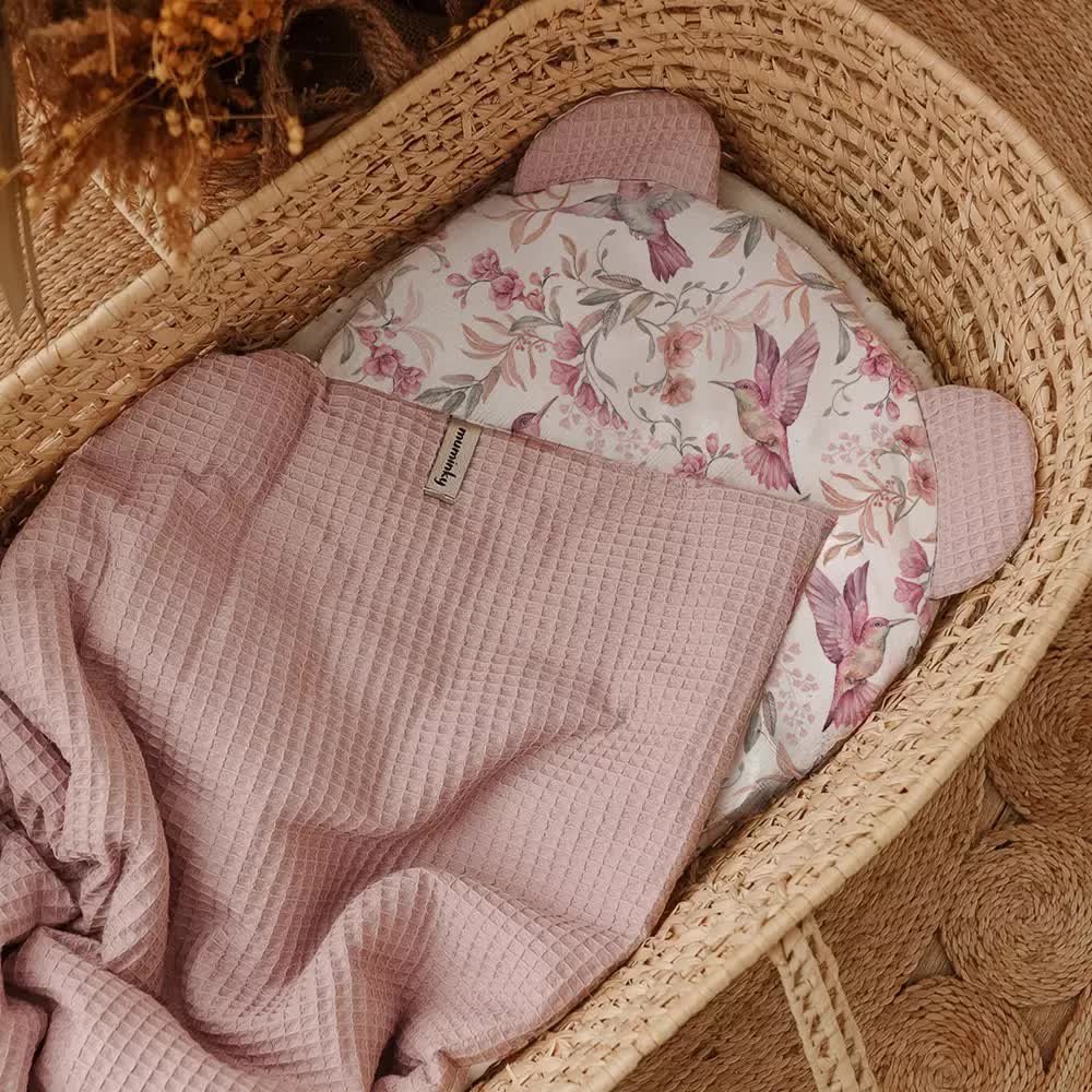 Komplet Pościeli Wafelkowej 75x100 Le Colibri Brudny Róż