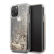 Szkła hartowane na telefon - GUESS Guess Liquid Glitter Hearts Etui do iPhone 11 Pro (złoty) GUHCN58GLHFLGO - miniaturka - grafika 1