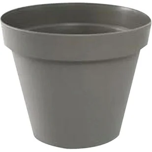 Okrągła doniczka w Toskanii - EDA PLASTIC - Ø 30 x H 26 cm - 10 L - Taupe - Donice - miniaturka - grafika 1
