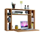 Biurka - VCM VCM Półka wisząca z blatem pod laptop (Miodowy dąb) 4051814403613 - miniaturka - grafika 1