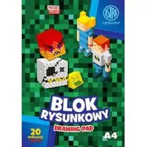 Astra Blok rysunkowy biały A4 Pixel&Unicorn 20 kartek - Szkolne artykuły papiernicze - miniaturka - grafika 1