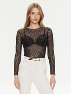 Body - Elisabetta Franchi Body BO-014-42E2-6001 Czarny Slim Fit - miniaturka - grafika 1