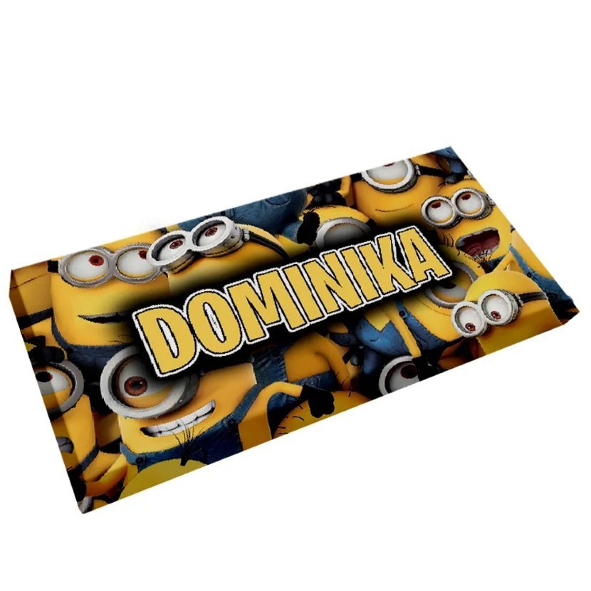 Czekoladowy prezent z Minionkami i imieniem - słodka niespodzianka!